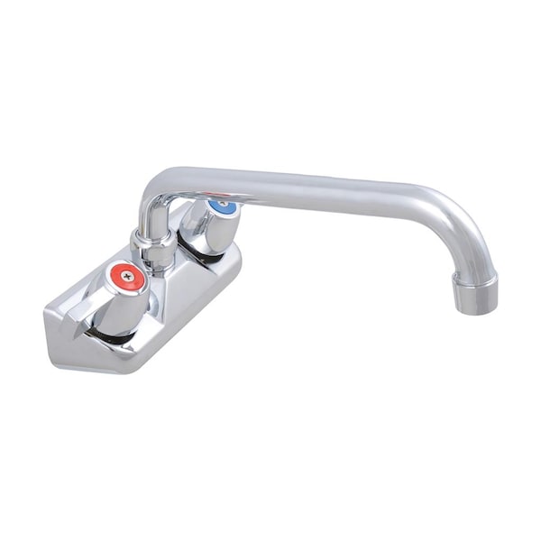 Bk Resources Workforce Standard Duty Faucet, 8" Swing Spout, 4" O.C. Splash Mount BKF-W-8-G - main